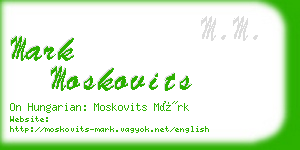 mark moskovits business card